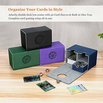 Amazon.co.jp: Arkeiliy カードデッキボックス サイコロトレイ